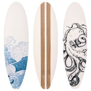 3 Pieces Surfboard Wooden Beach Decor For Bedroom Surfboard Wall Decor Summer🤍